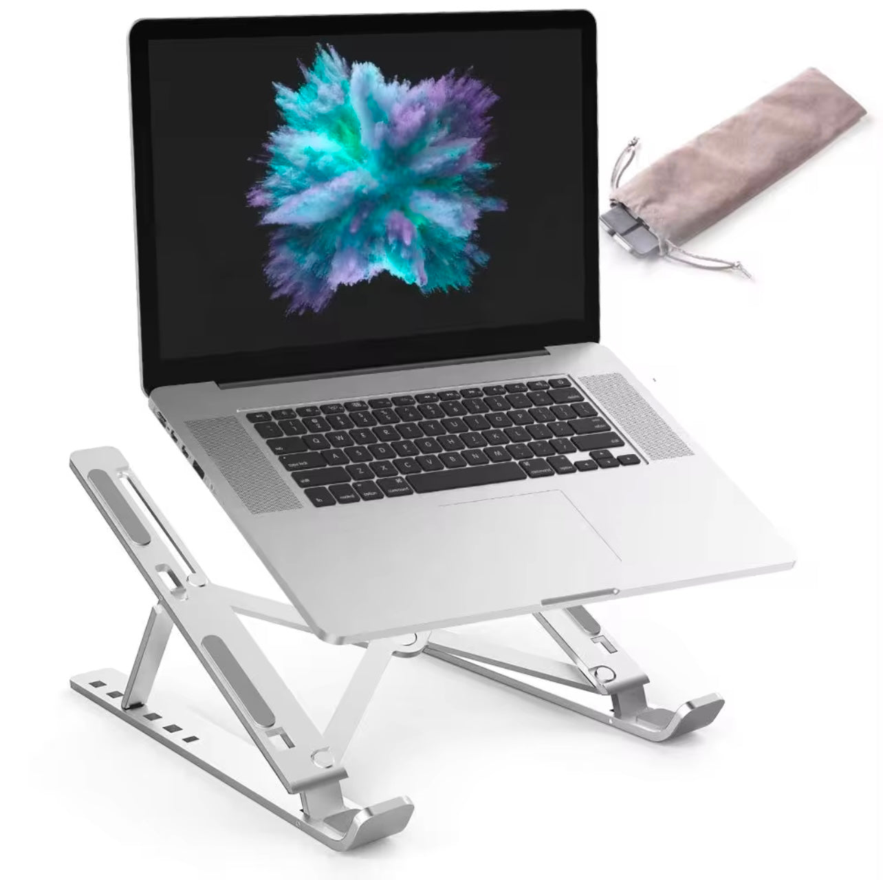 Support PC Portable Pliable à Surélever 6 Angles Réglable